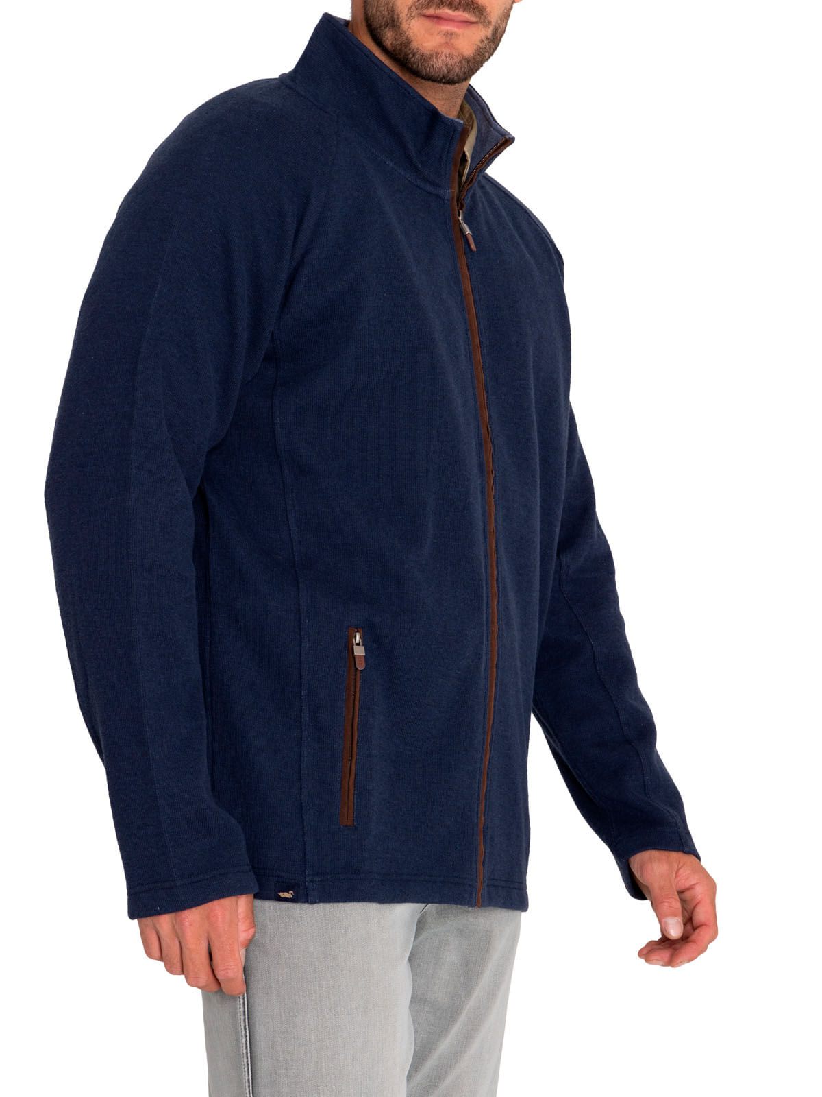 Polerón Algodón Orgánico Hombre Doble Azul Rockford