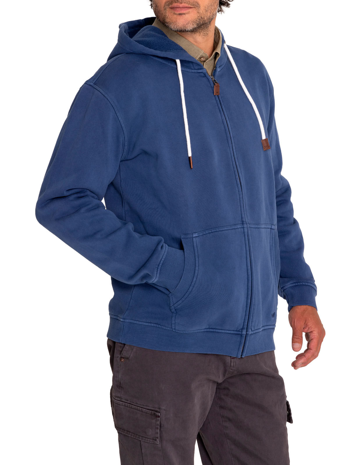 Polerón Algodón Orgánico Hombre Teruel Azul Rockford
