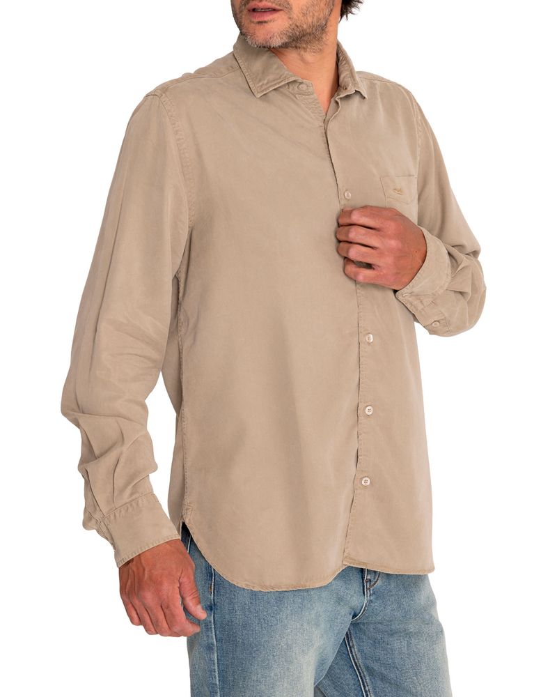 Camisa-Tencel-Hombre-Aveiro-Cafe-Claro-Rockford