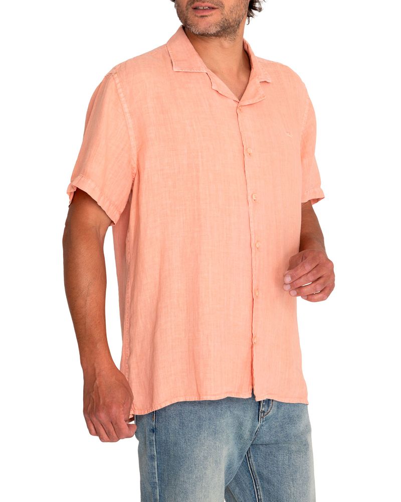 Camisa-Lino-Organico-Hombre-Braga-Coral-Rockford