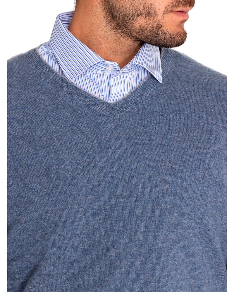 Sweater-Cashmere-Hombre-Cash-V-Azul-Rockford