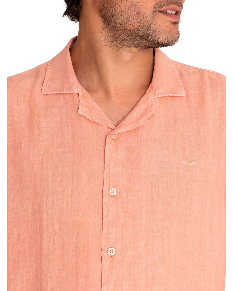 Camisa-Lino-Organico-Hombre-Braga-Coral-Rockford