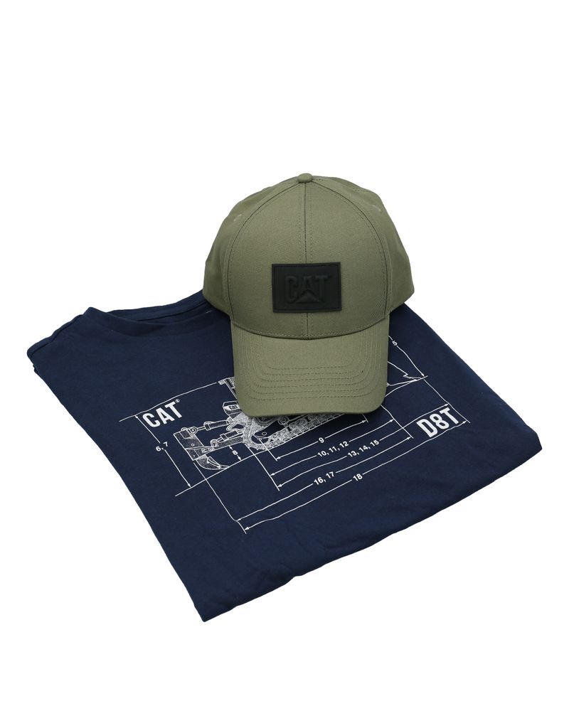 Pack-Polera-Casual-Hombre-BLUE-PRINT-GRAPHIC-TEE---CAP-BUNDLE-MULTICOLOR-CAT