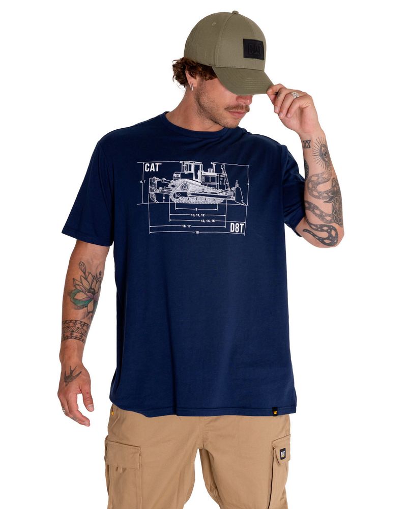 Pack-Polera-Casual-Hombre-BLUE-PRINT-GRAPHIC-TEE---CAP-BUNDLE-MULTICOLOR-CAT