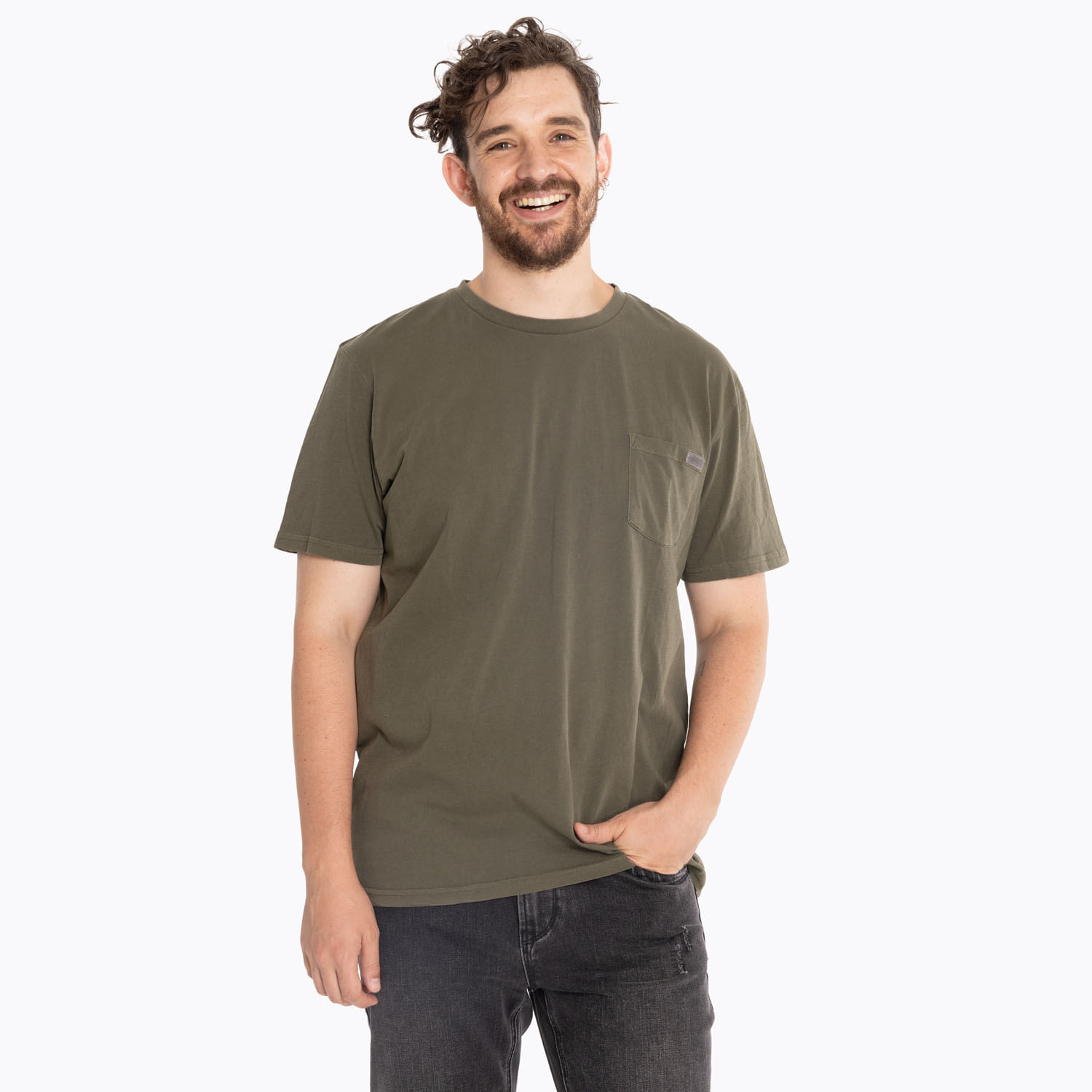 Polera Hombre Pocket 2 Oliva Merrell