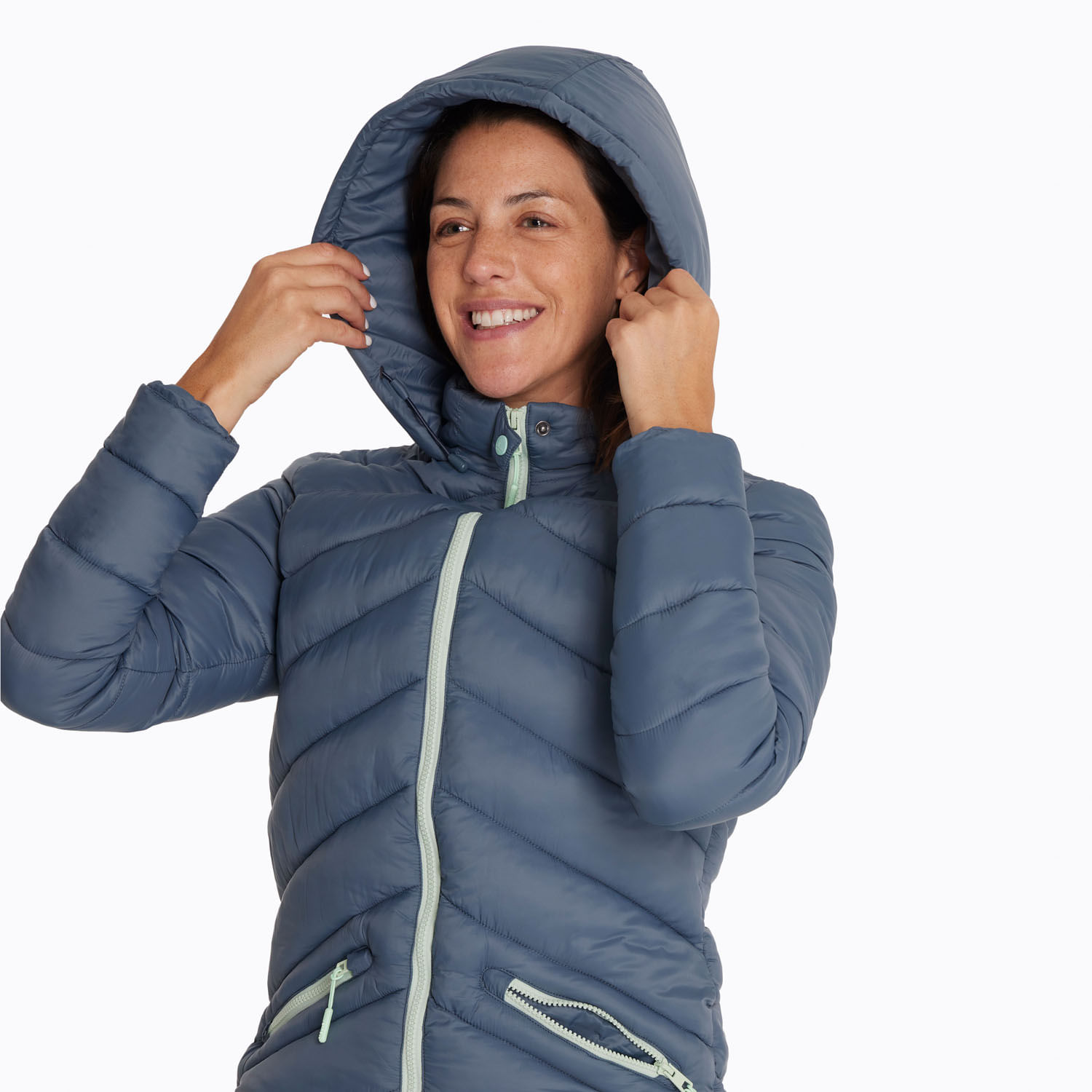 Parka Mujer Padded Long Azul Merrell