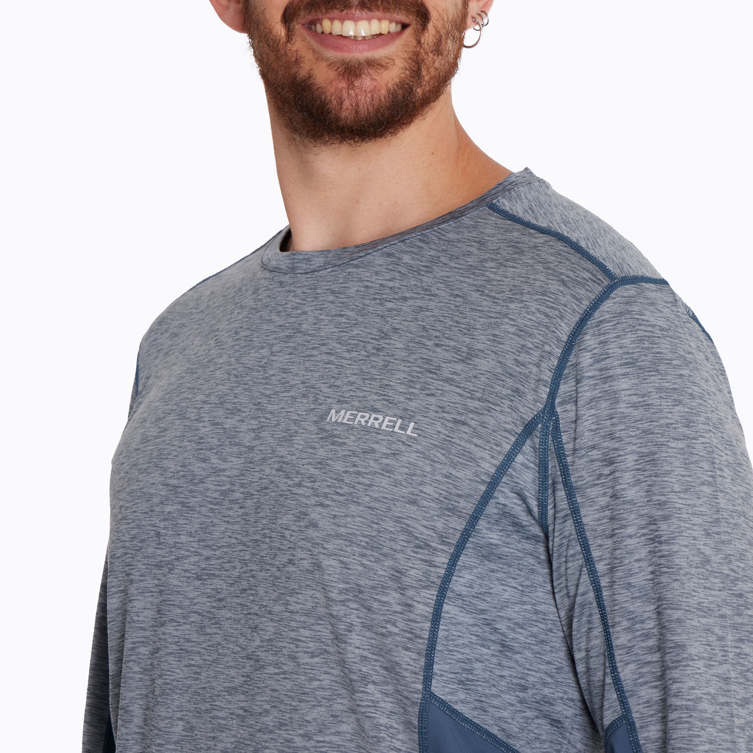 Polera Hombre Sport Long Sleeve Azul Oscuro Merrell
