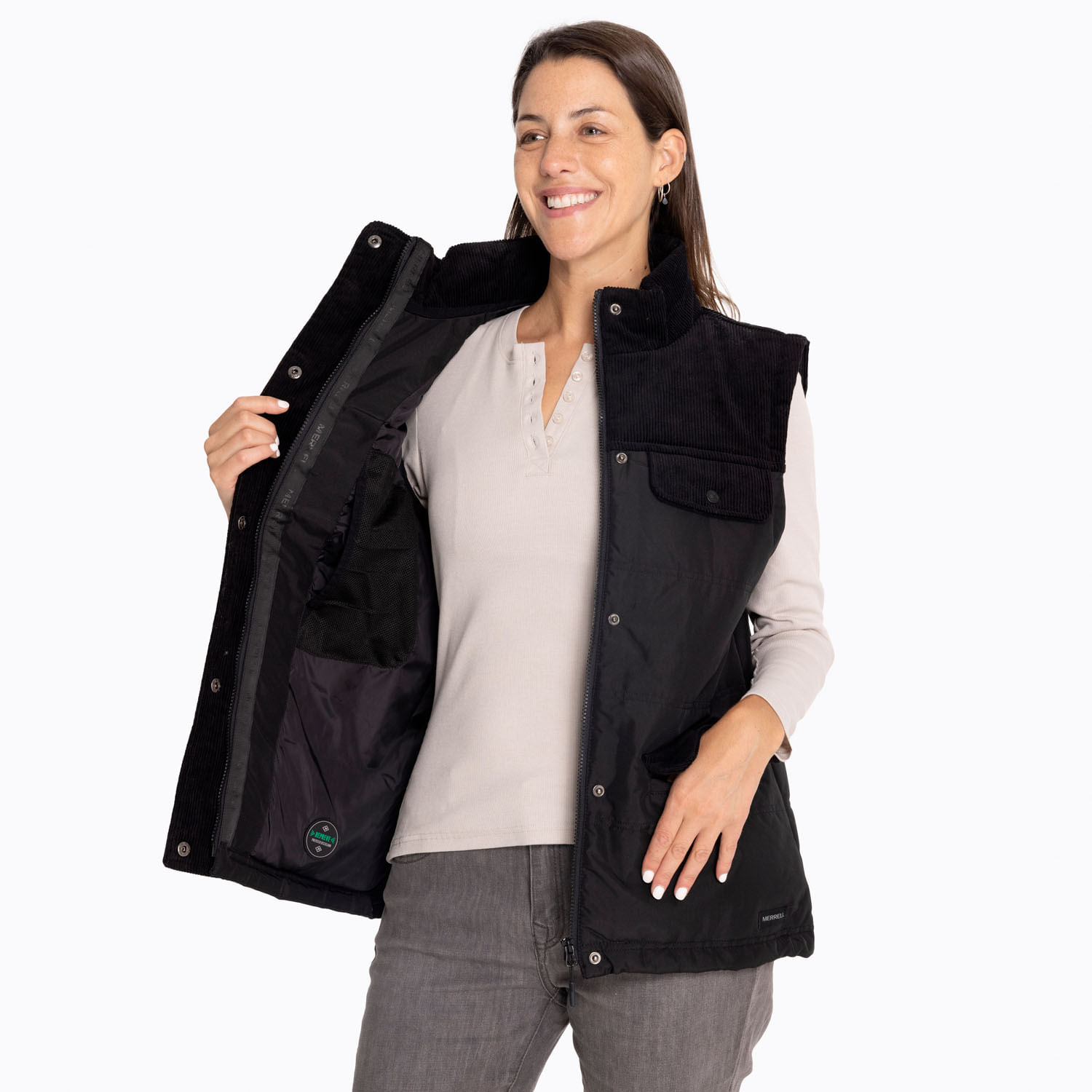 Parka Sin Mangas Mujer Lava Negro Merrell