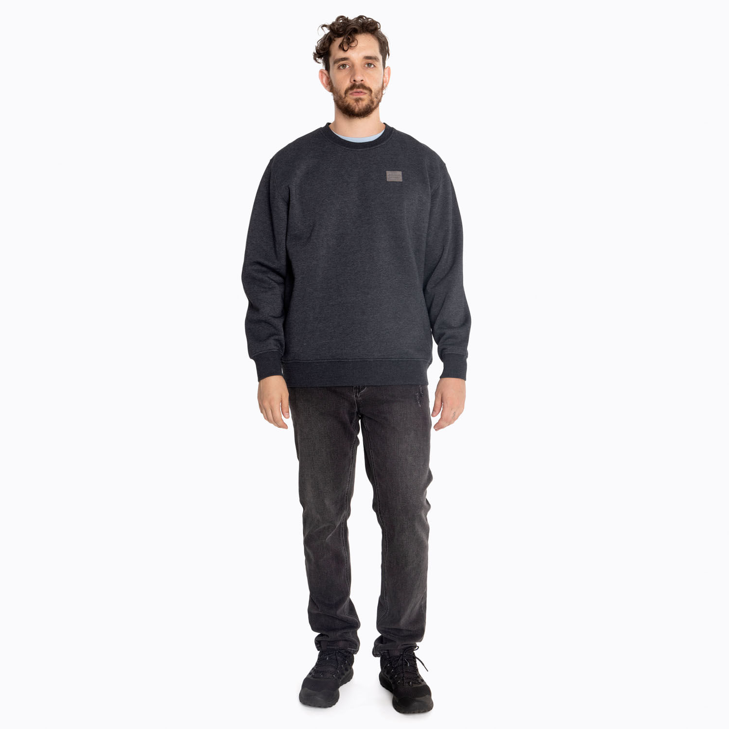 Poleron Hombre Crew Neck Negro Merrell
