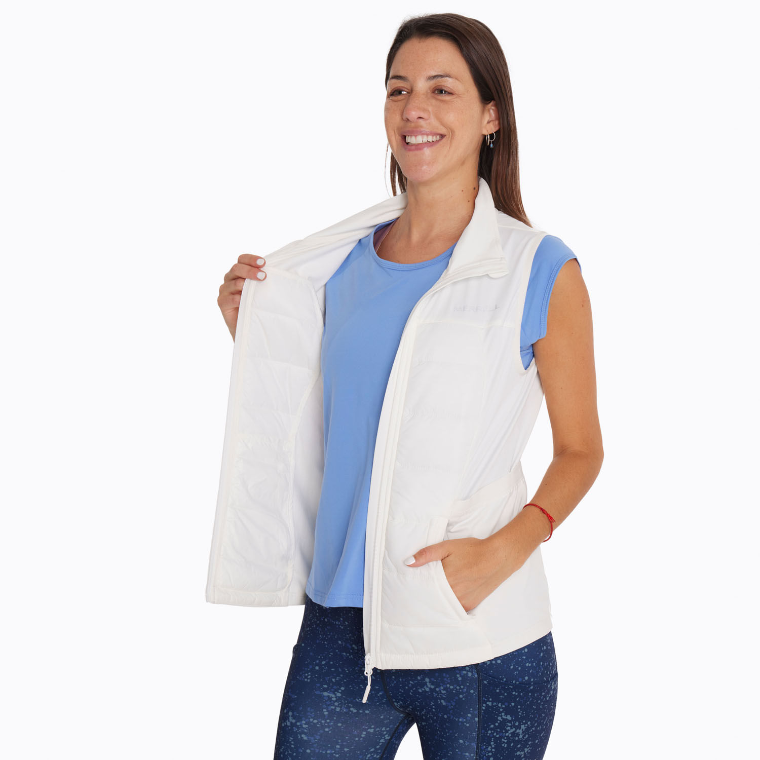 Parka Sin Mangas Mujer Sweatshirt Blanco Merrell