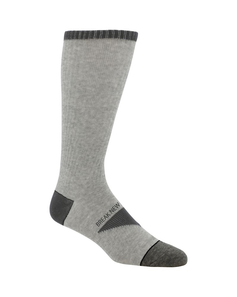 Calcetin-Casual-Hombre-Foundation-Coolmax-Crew-Sock-Gris-Cat