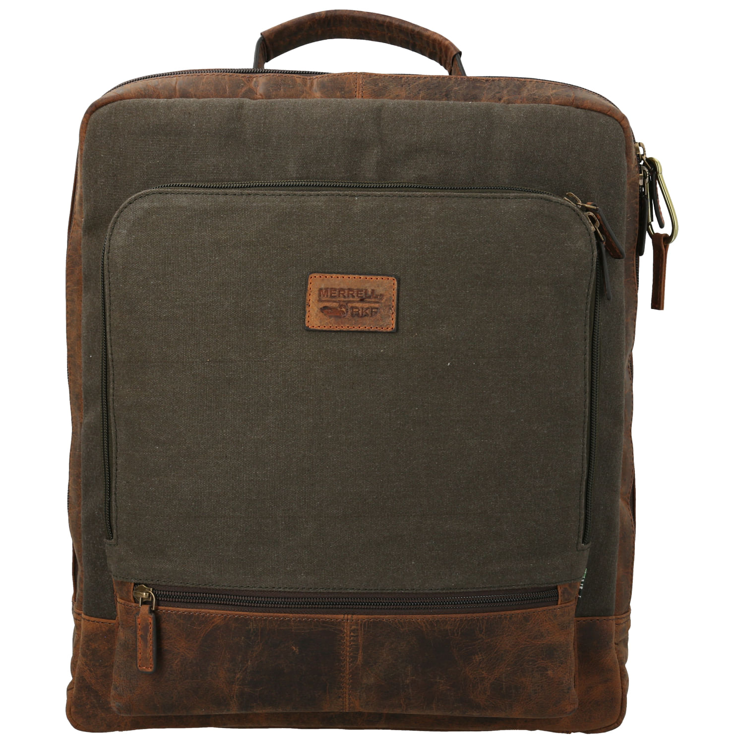 Mochila Canvas/Cuero Hombre WX Merr BackPack Verde Rockford