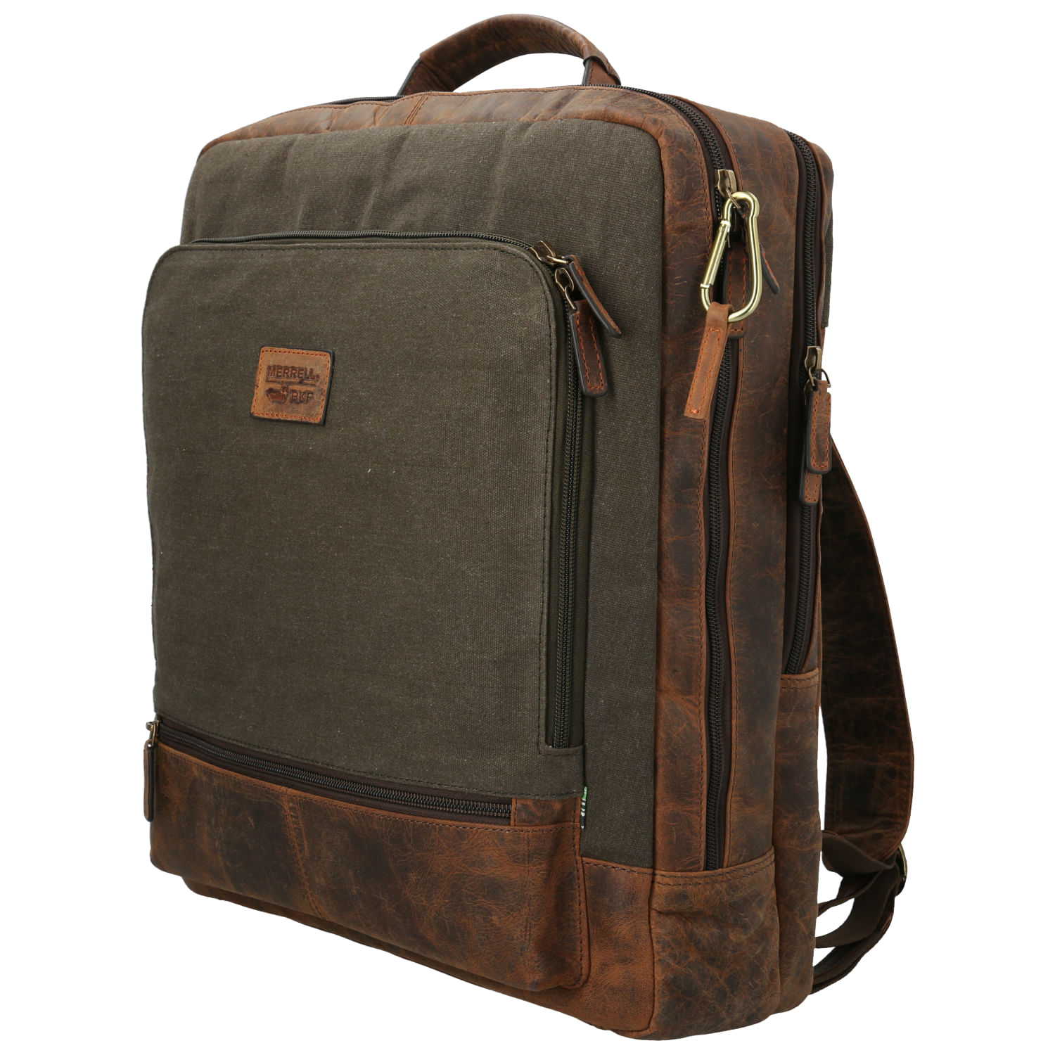 Mochila Canvas/Cuero Hombre WX Merr BackPack Verde Rockford