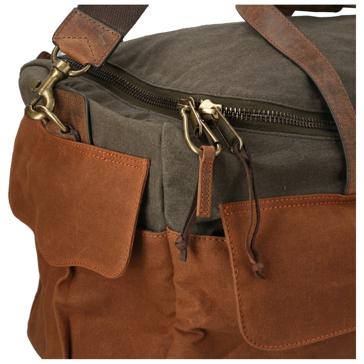 Bolso Canvas/Cuero Unisex WX Merr Travel Verde Rockford