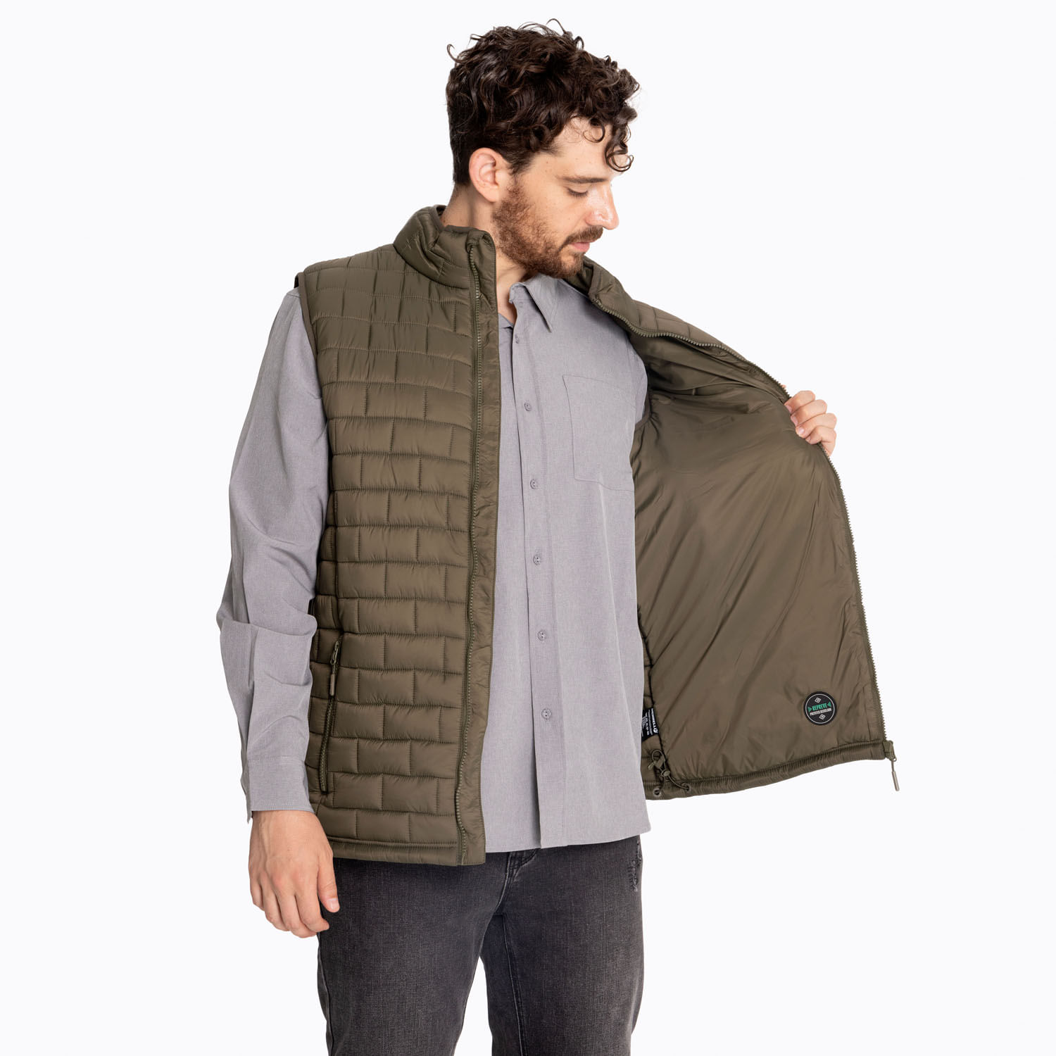 Parka Sin Mangas Hombre Vest Oliva Merrell