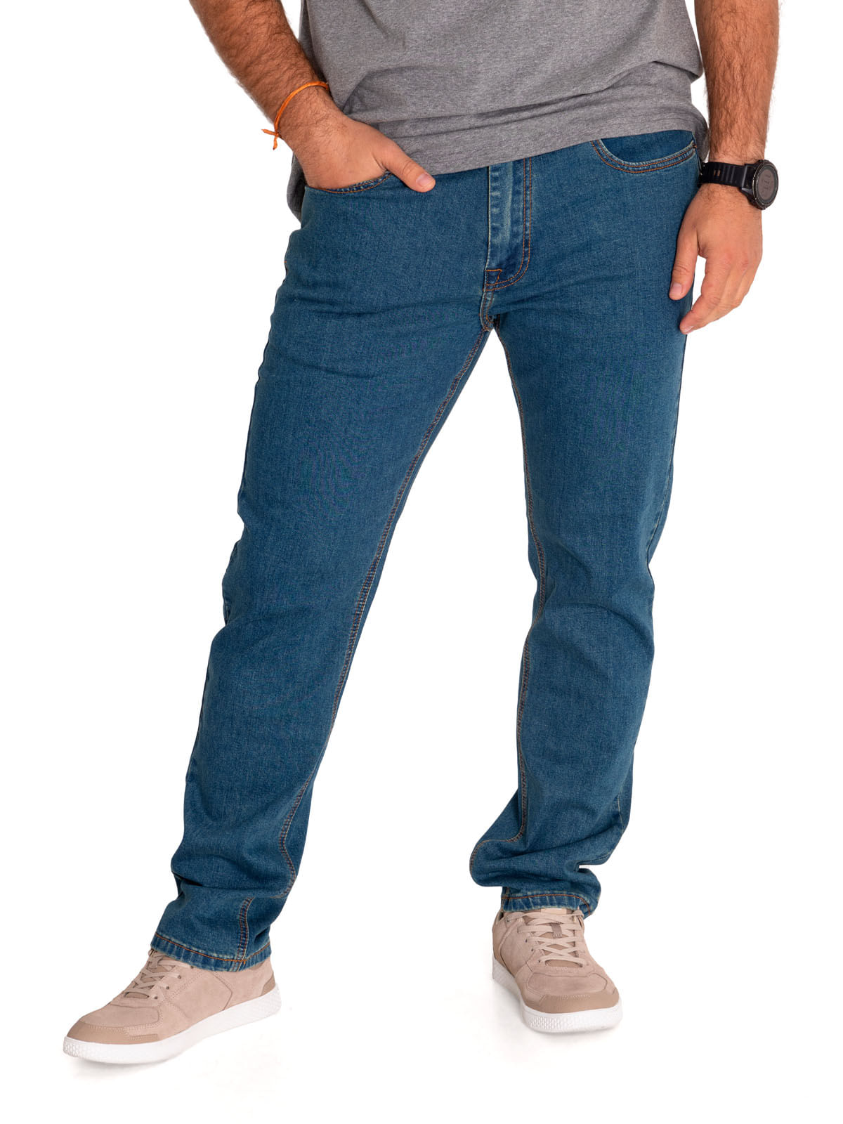 Jeans Denim Hombre Triblend Stretch Denim Skinny Gris Cat