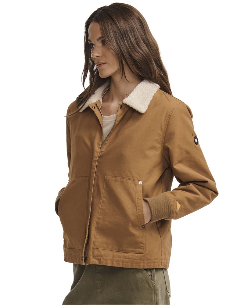 Chaqueta-Casual-Mujer-W-Sherpa-Lined-Chore-Jacket-Cafe-Cat