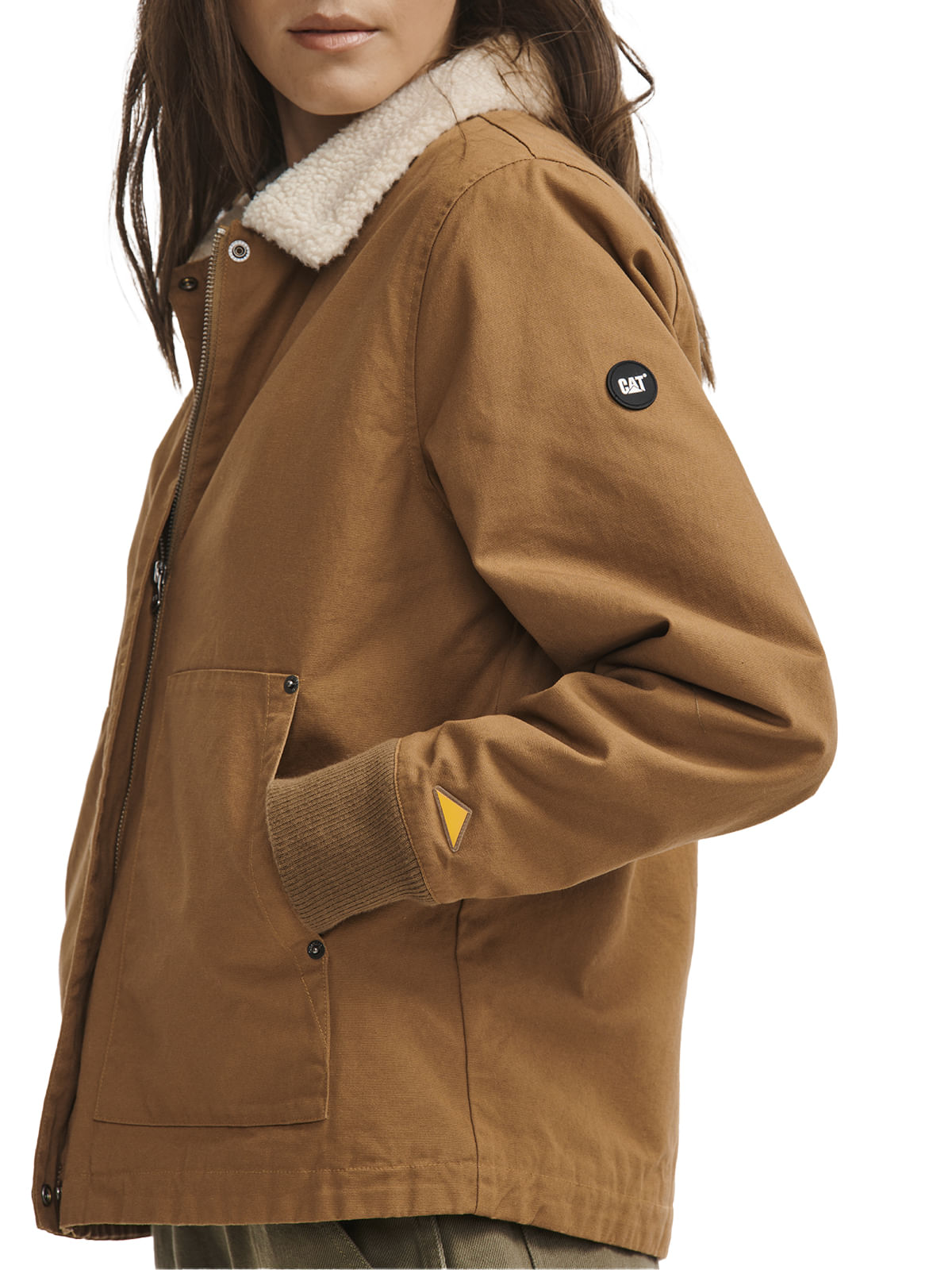 Chaqueta Casual Mujer W Sherpa Lined Chore Jacket Café Cat