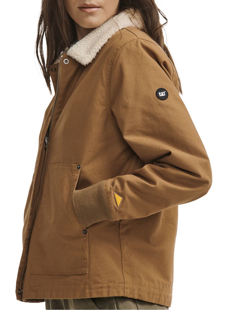 Chaqueta-Casual-Mujer-W-Sherpa-Lined-Chore-Jacket-Cafe-Cat