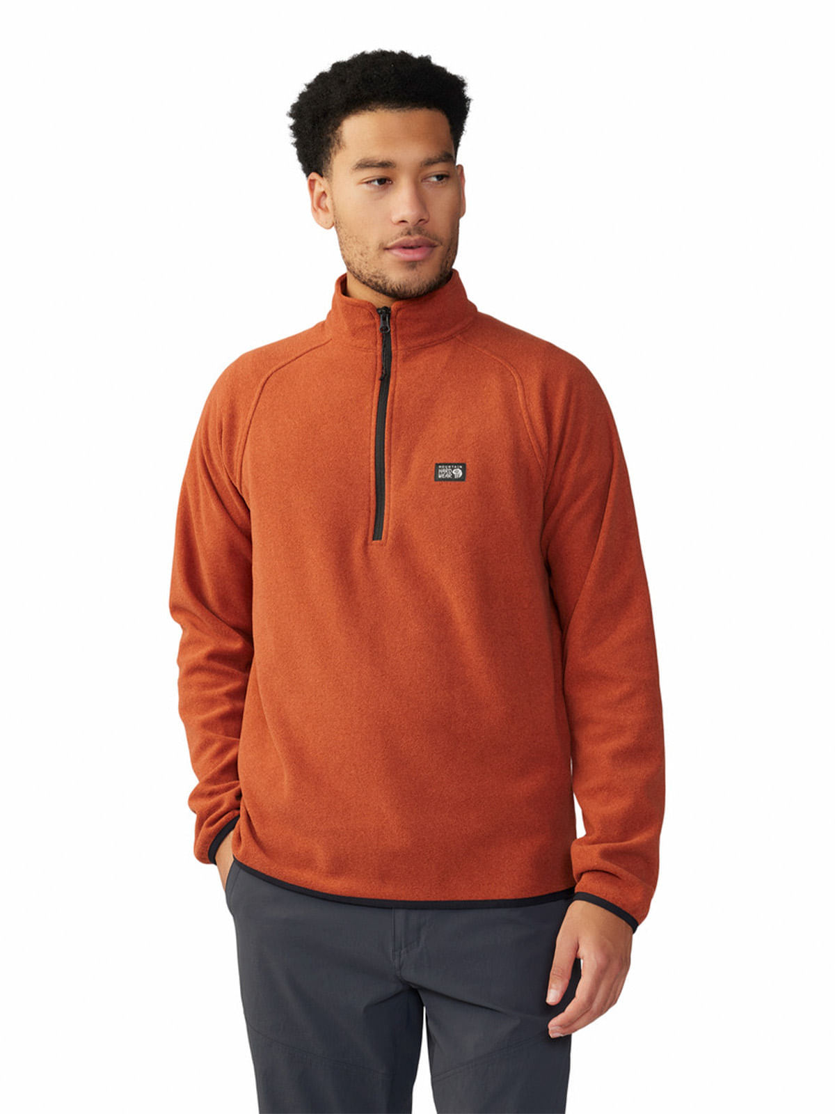 Polar Hombre Microchill¿ 1/4 Zip Naranjo