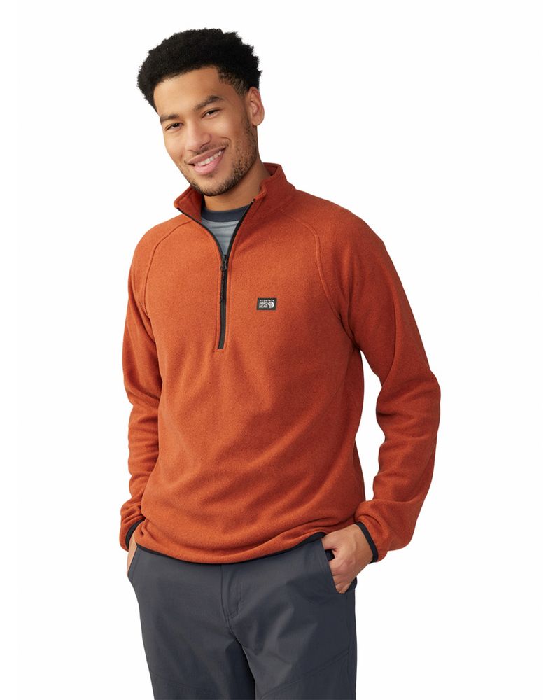 Polar-Hombre-Microchill¿-1-4-Zip-Naranjo