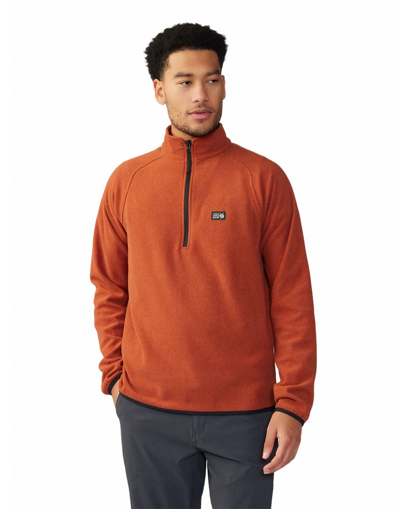 Polar-Hombre-Microchill¿-1-4-Zip-Naranjo