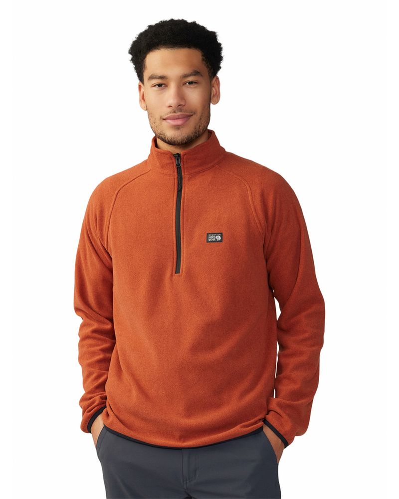 Polar-Hombre-Microchill¿-1-4-Zip-Naranjo