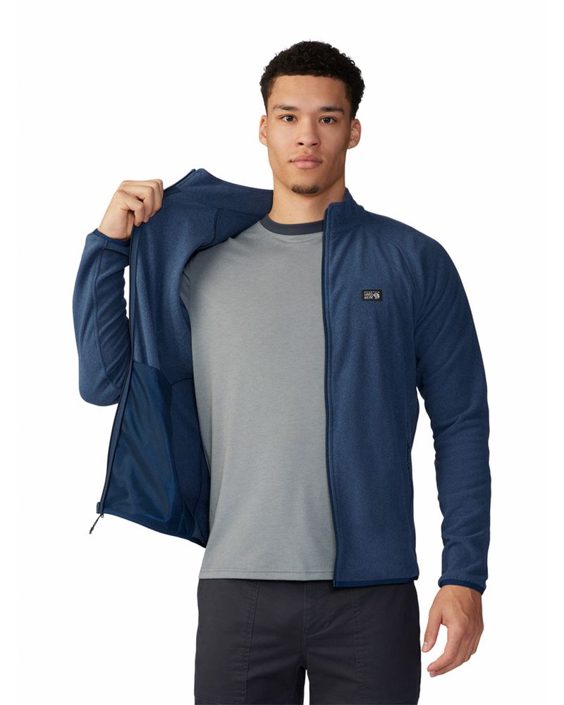 Polar-Hombre-Microchill¿-Full-Zip-Azul