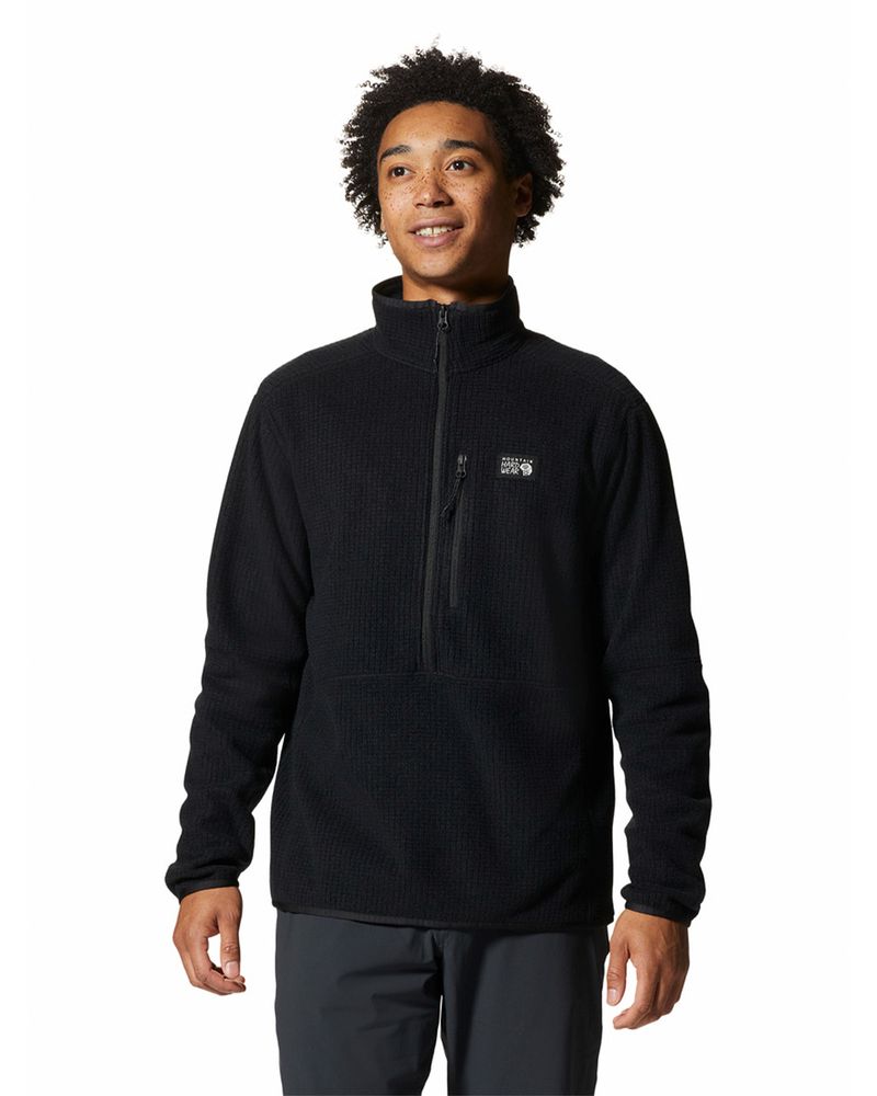 Polar-Hombre-Explore-Fleece-M-1-2-Zip-Negro