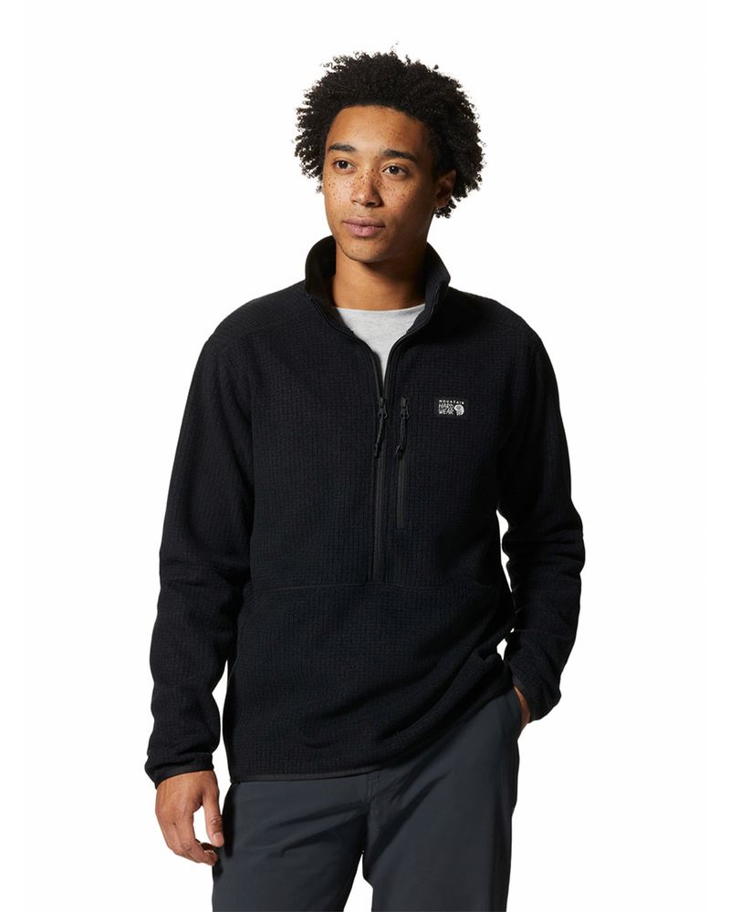 Polar-Hombre-Explore-Fleece-M-1-2-Zip-Negro