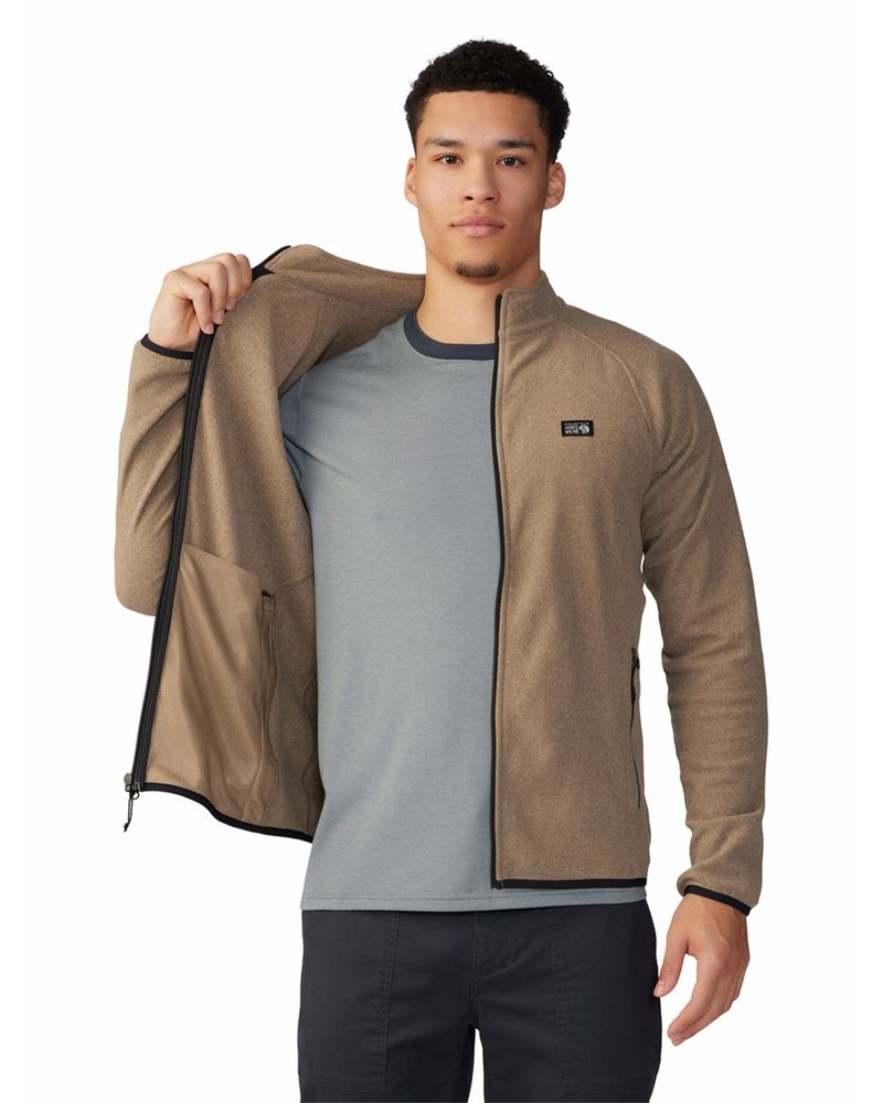 Polar-Hombre-Microchill¿-Full-Zip-Beige