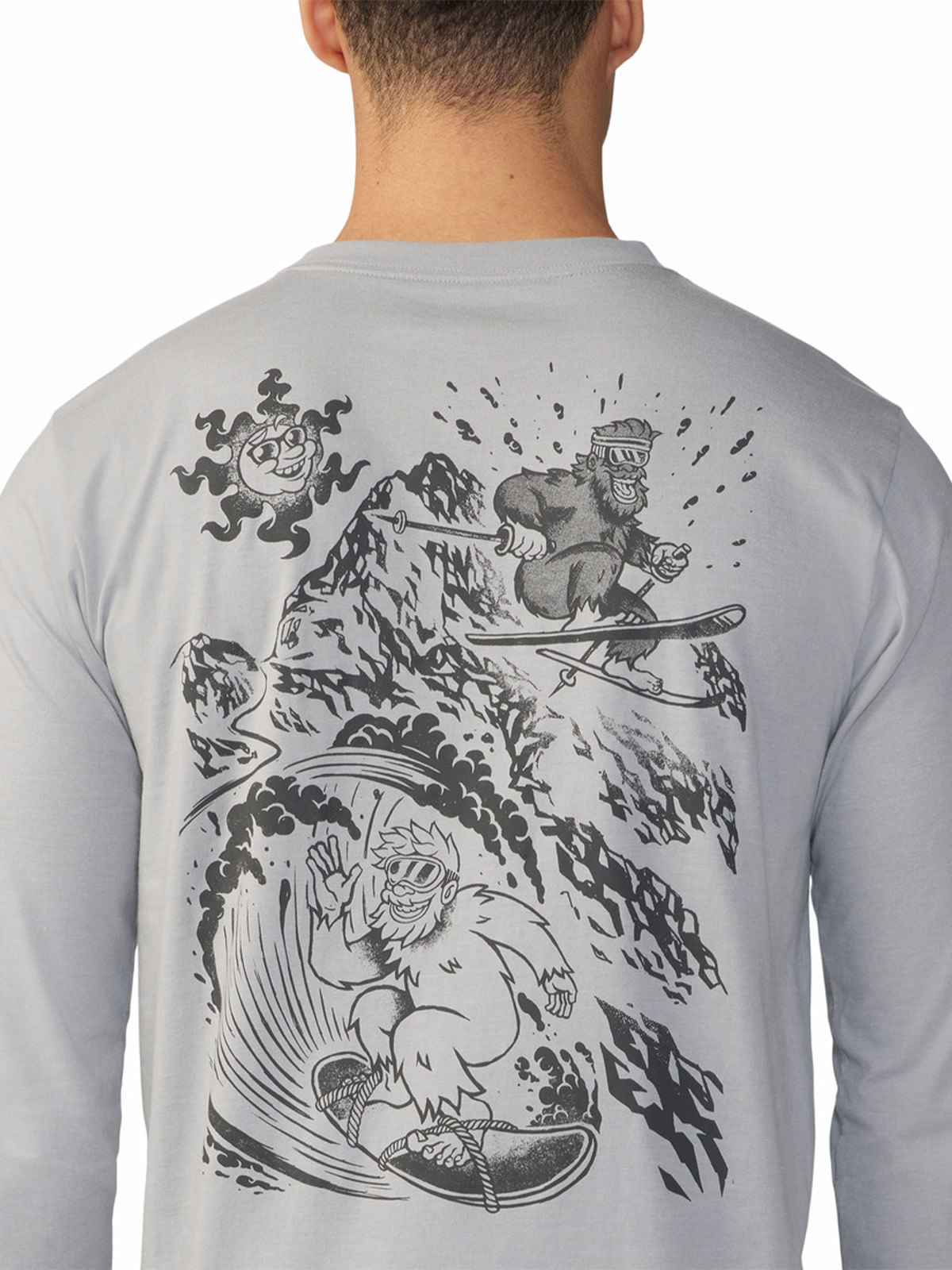 Polera Manga Larga Hombre Snow Yeti¿ Gris