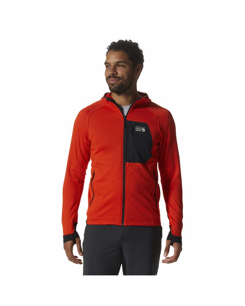 Polar-Hombre-Polartec®-Power-Grid¿-Full-Zip-Naranjo
