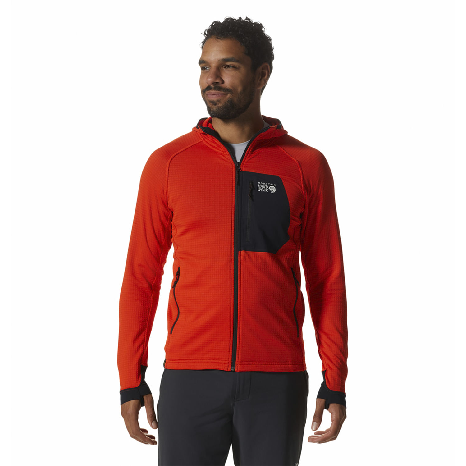 Polar Hombre Polartec® Power Grid¿ Full Zip Naranjo