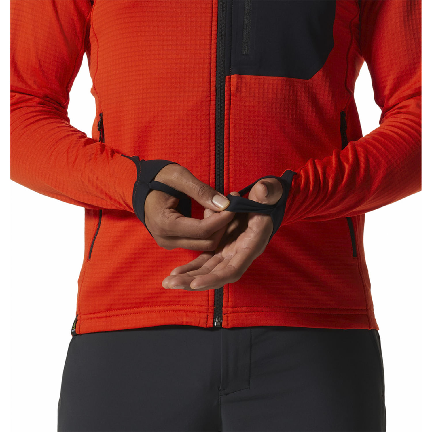 Polar Hombre Polartec® Power Grid¿ Full Zip Naranjo