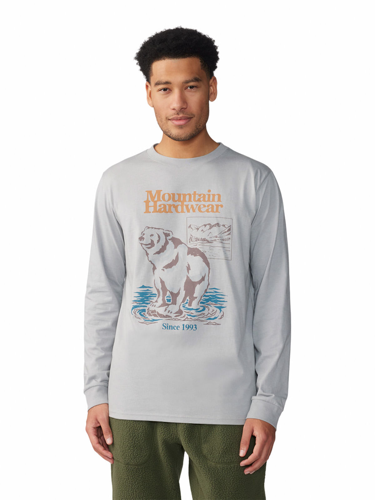 Polera Manga Larga Hombre River Bear¿ Gris
