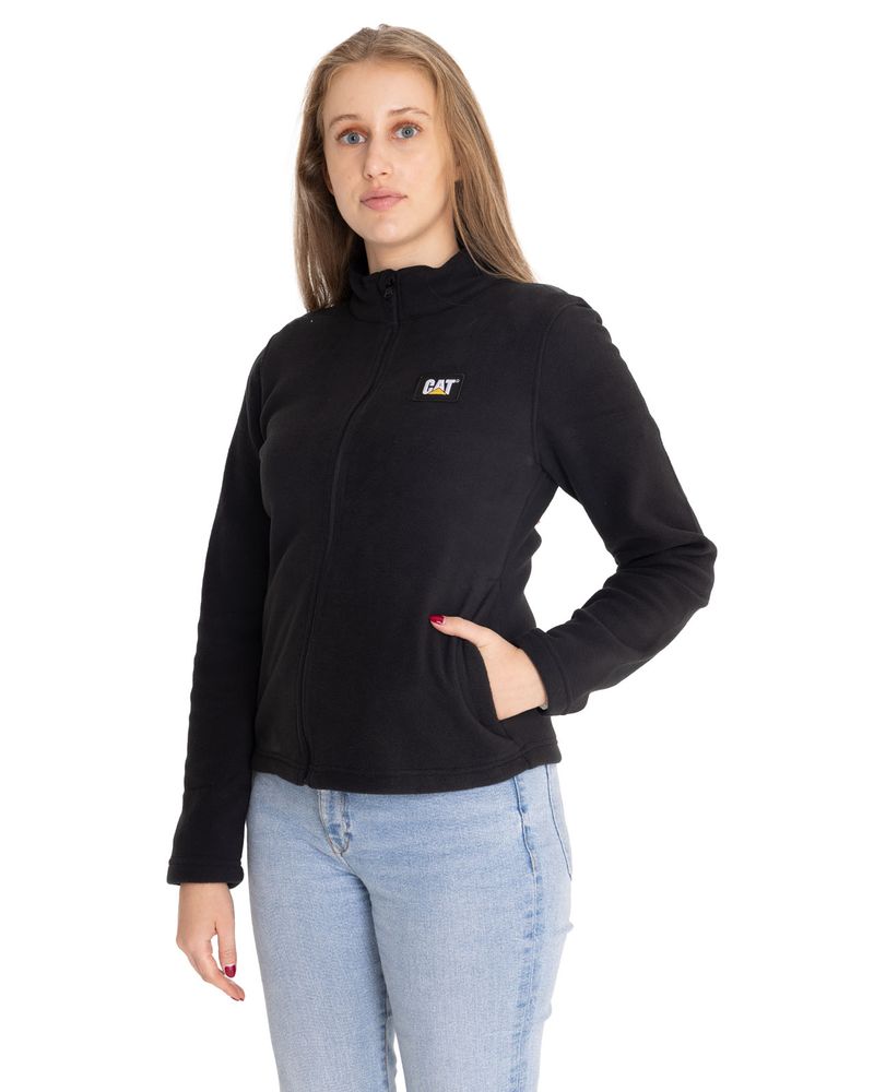 Polar-Casual-Mujer-Women-S-Microfleece-Full-Zip-Negro-Cat
