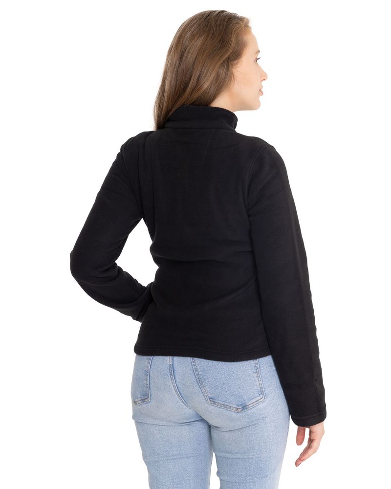 Polar-Casual-Mujer-Women-S-Microfleece-Full-Zip-Negro-Cat
