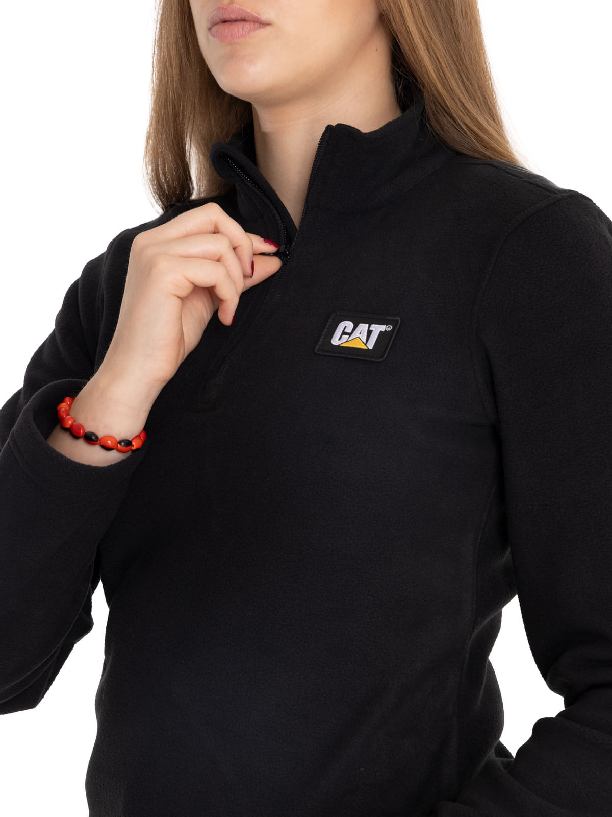 Polar Casual Mujer Women'S Microfleece Full Zip Negro Cat