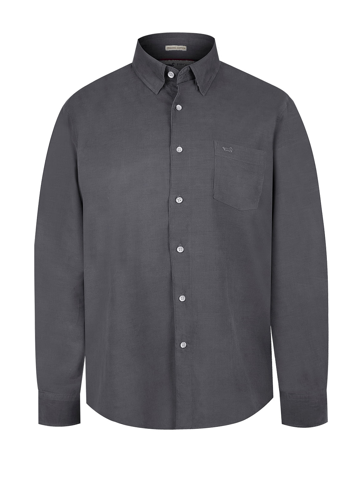 Camisa Algodón Orgánico Hombre Corduroy Gris Rockford