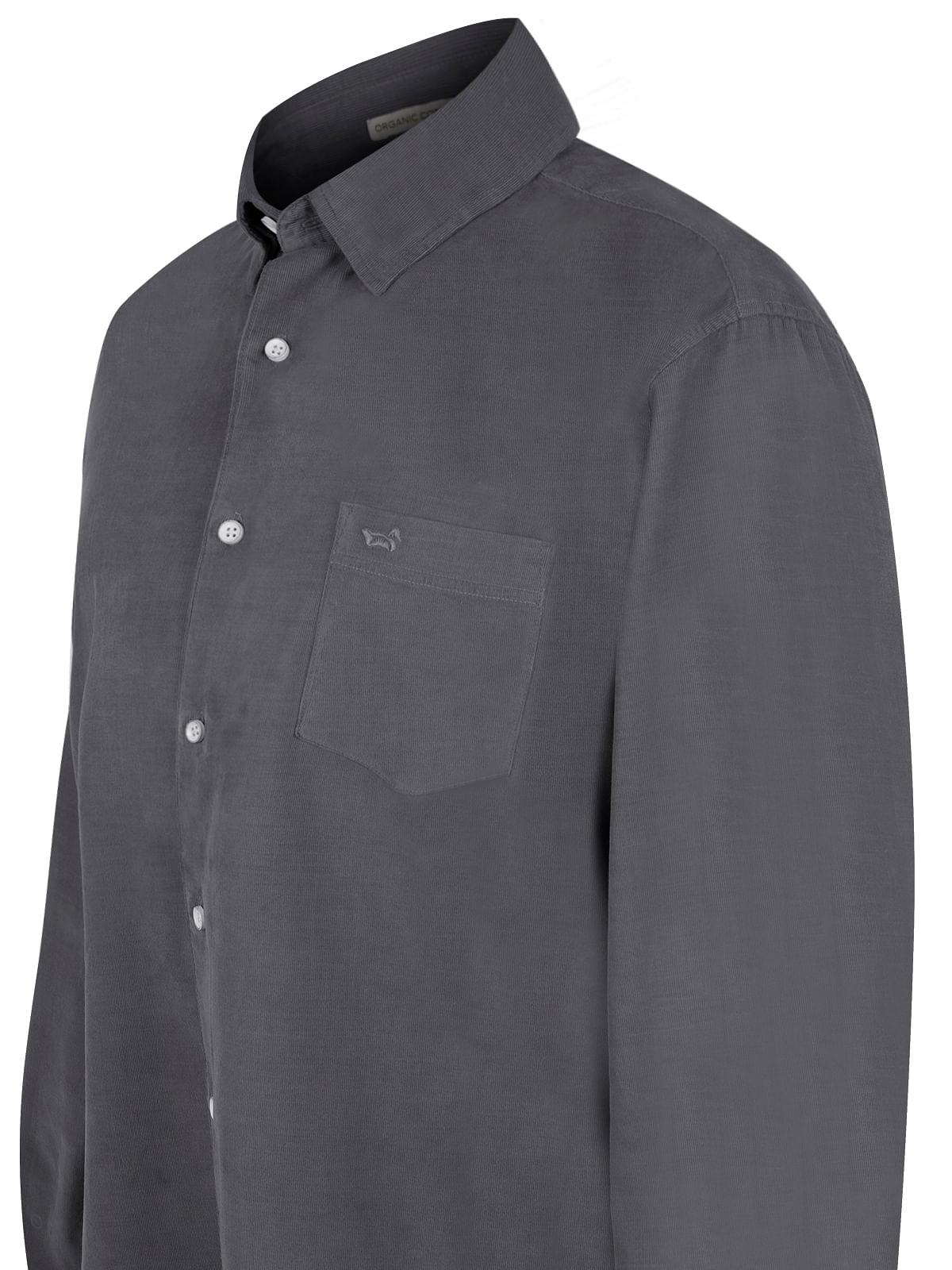 Camisa Algodón Orgánico Hombre Corduroy Gris Rockford