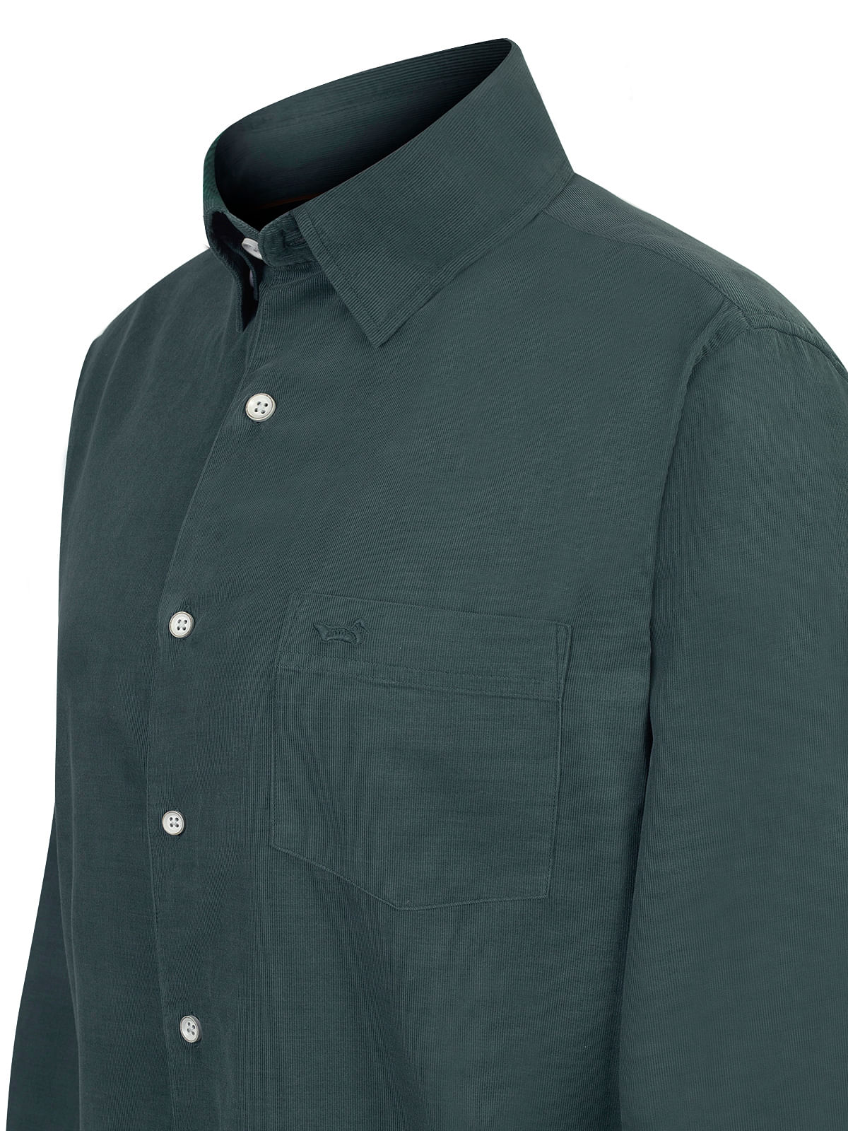 Camisa Algodón Orgánico Hombre Corduroy Verde Rockford