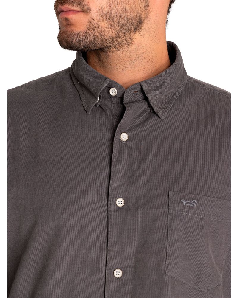 Camisa-Algodon-Organico-Hombre-Corduroy-Gris-Rockford