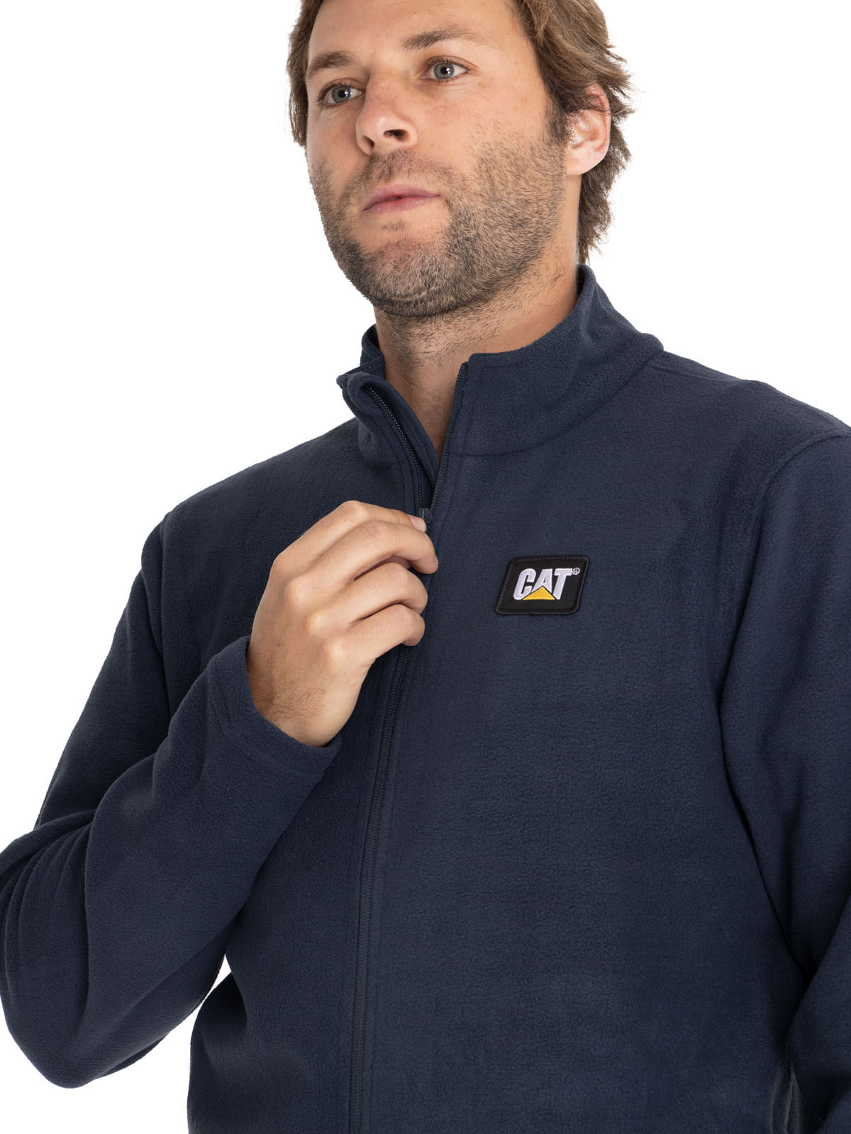 Polar Casual Hombre MICROFLEECE FULL ZIP AZUL CAT