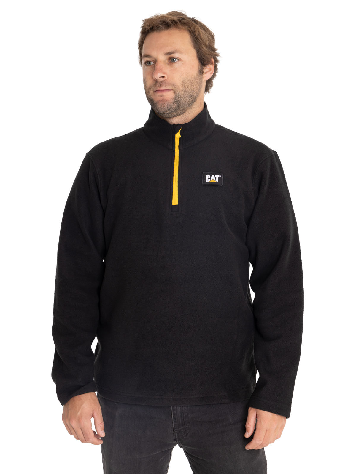 Polar Casual Hombre MICROFLEECE QUARTER ZIP NEGRO CAT