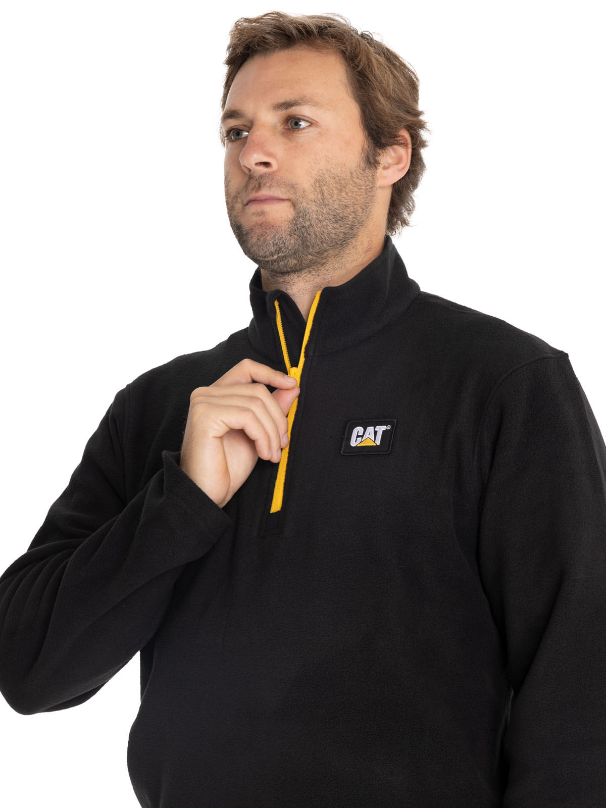 Polar Casual Hombre MICROFLEECE QUARTER ZIP NEGRO CAT