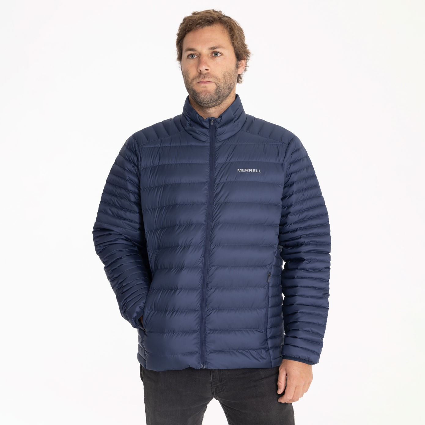 Parka azul hombre best sale