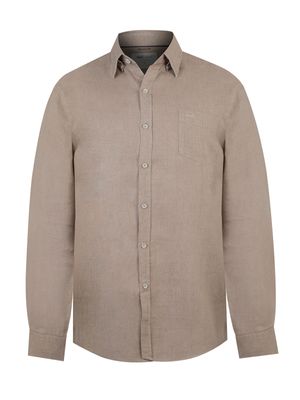 Camisa Lino Hombre Linen Beige/Crudo Rockford