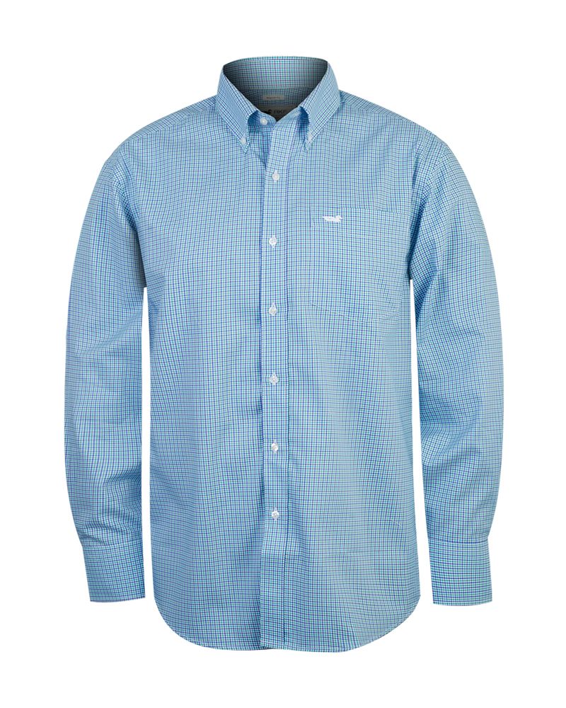 Camisa-EasyIron-Hombre-Cuello-Button-Down-Azul-Rockford