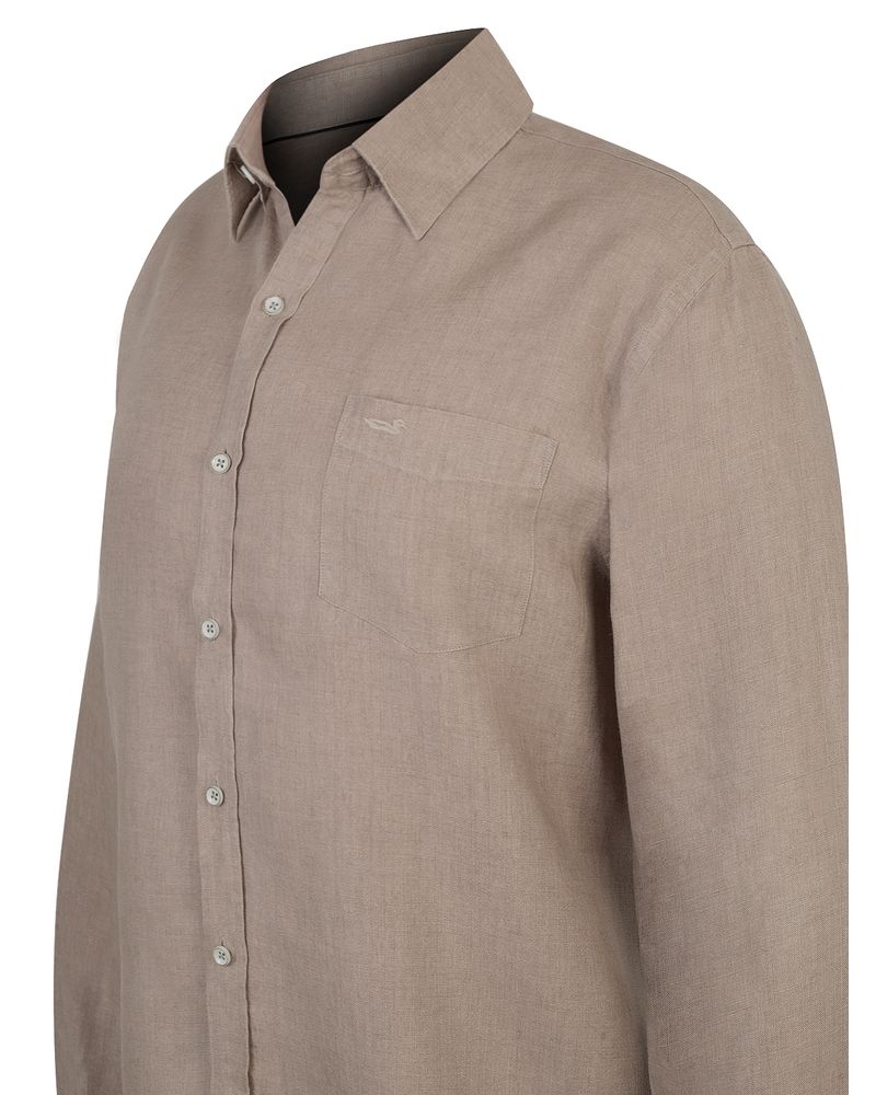 Camisa-Lino-Hombre-Linen-Beige-Crudo-Rockford